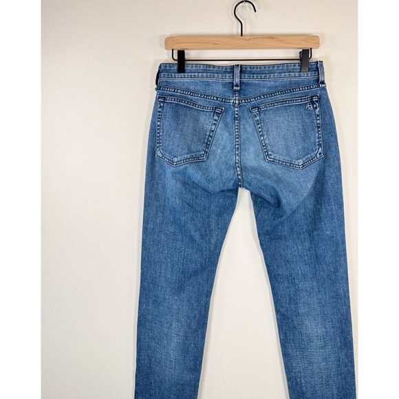Rag Bone Womens Jeans Mendecino Dre Low Rise Slim Boyfriend Crop Distressed 25 - Picture 9 of 13